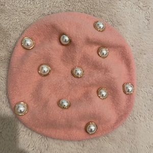 Pink baret hat